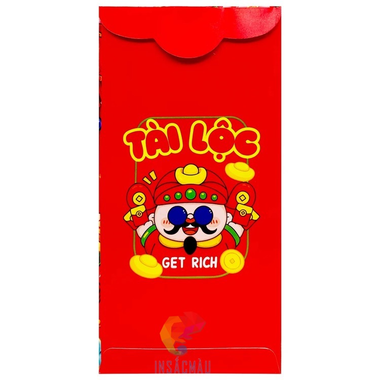 Mẫu bao lì xì thần tài - Tài Lộc Tết 2027