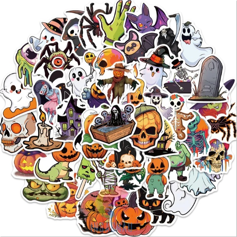 Các mẫu sticker mùa lễ halloween kinh dị, cute