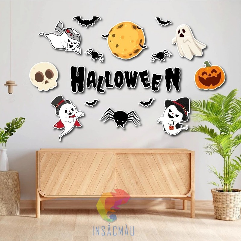 Các mẫu sticker halloween ma quái trang trí nhà cửa