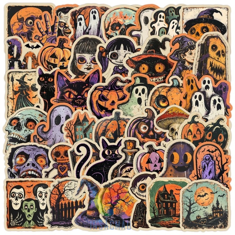 Các mẫu sticker halloween kinh dị, ấn tượng