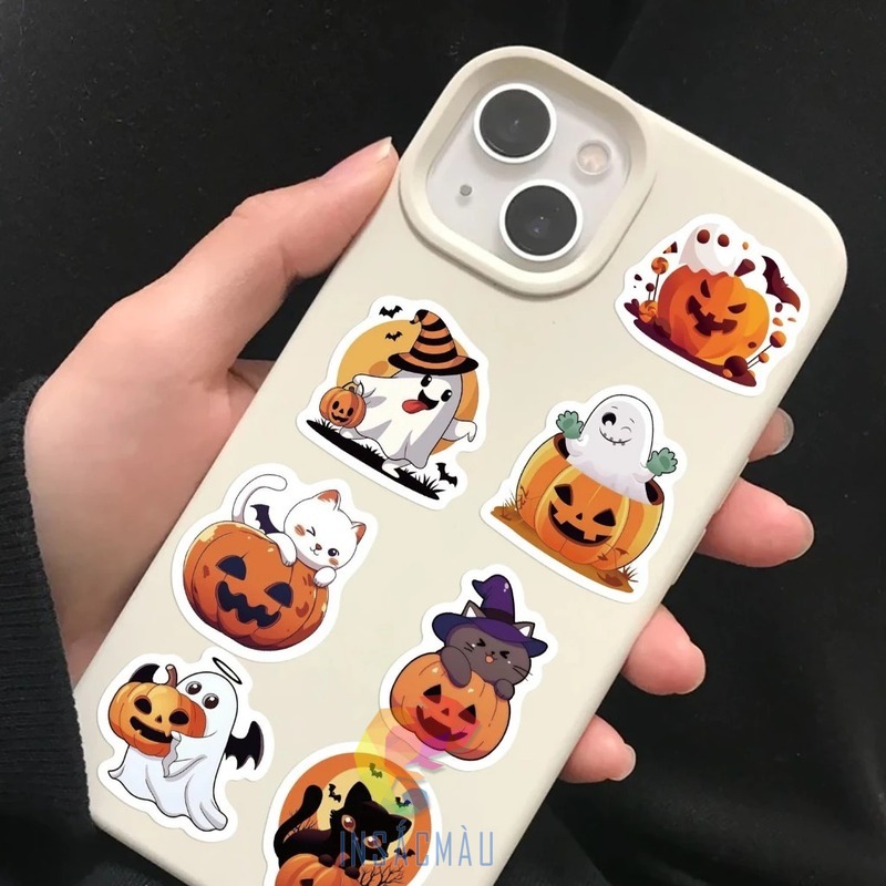 Sticker halloween cute dán điện thoại