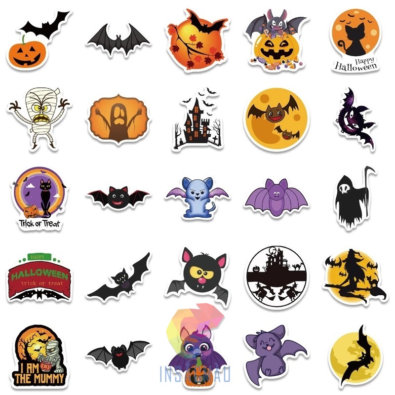 Các mẫu sticker halloween dễ thương