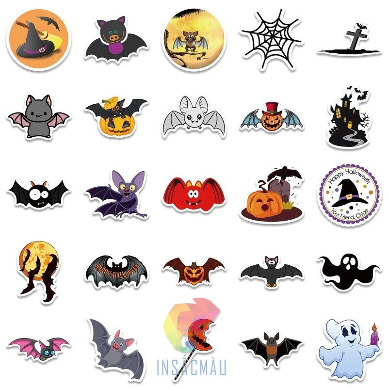 Các mẫu sticker halloween đáng yêu, thu hút