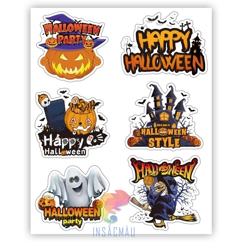 Các mẫu sticker halloween đẹp, ấn tượng