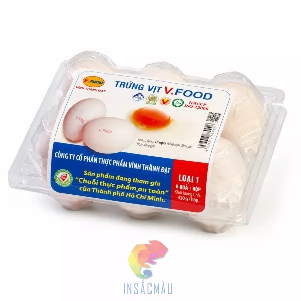 Mẫu tem dán hộp trứng vịt tươi