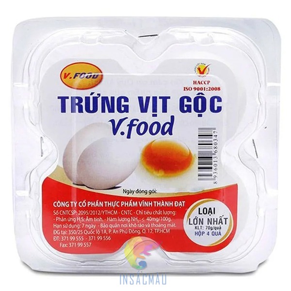 Mẫu tem nhãn trứng vịt gộc tươi