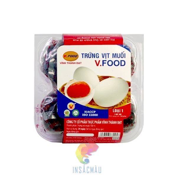 Mẫu tem dán hộp trứng vịt đẹp, chất lượng bằng decal nhựa