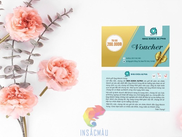Mẫu voucher nha khoa đẹp, chất lượng