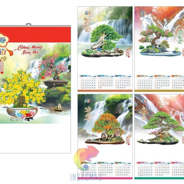 25+ Mẫu Lịch Treo Tường 5 Tờ 2027 Thiết Kế Đẹp, Chất Lượng, Giá Rẻ