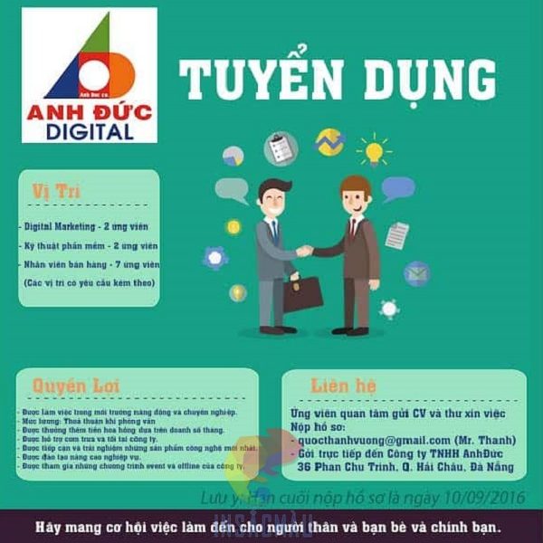 Mẫu tờ rơi tuyển dụng đẹp, thiết kế theo yêu cầu